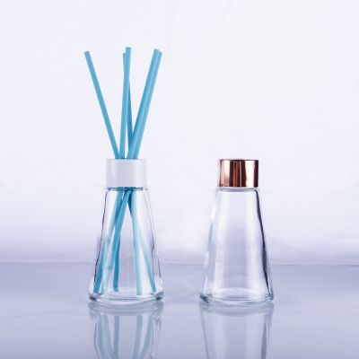 Wholesale clear cone shape glass reed diffuser bottle