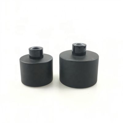 Wholesale black glass reed diffuser bottle 50ml 100ml 150ml 200ml with black cap