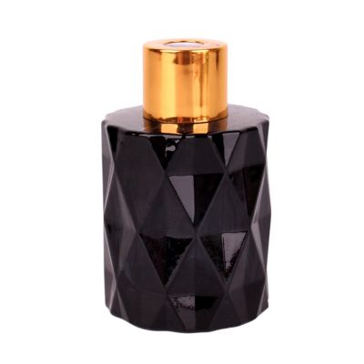 50ml black color glass diffuser bottle empty reed diffuser perfume glass bottle