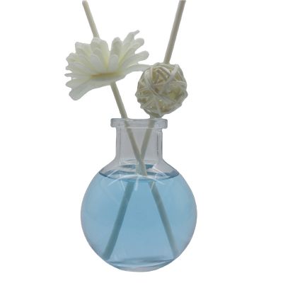 Simple Round Shape Factory Classical 200 Ml Refillable Reed Diffuser Glass Bottles Empty