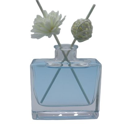 High Quality 120 Ml Refillable Square Reed Diffuser Glass Bottle Empty Factory Supply