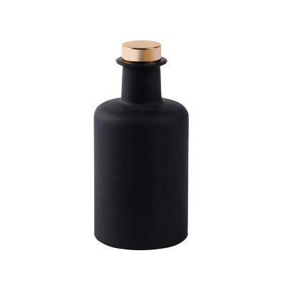 Matte black reed diffuser glass bottle 250ml reed diffuser with rattan sticks