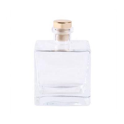 Luxury 500ml Big Volume Empty Square Reed Diffuser Glass Bottles For Fragrance