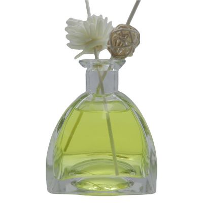 High Capacity Simple Style Clear Decorative Empty Reed Diffuser Glass Bottles 250 Ml