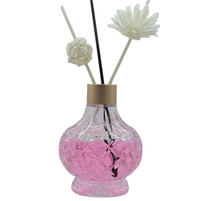 Customize good quality 210 ml glass bottles empty reed Diffuser bottle with screw lid