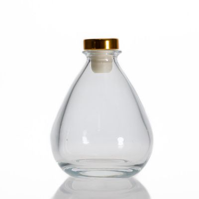 Home Aroma Bottle Glass Round 130ml Air Diffuser Clear Bottle For Decor