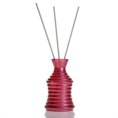 Luxury Fragrance Aroma Glass Bottle Red 100ml Empty Bottle Reed Diffuser For Sale
