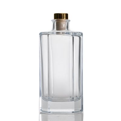Supplier Hexagonal Shape Aromatherapy Diffuser Bottle Clear 200ml Aroma Glass Bottle