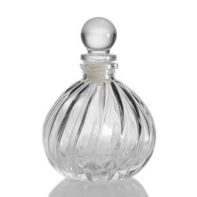 Custom Pineapple Shape Glass Aromatherapy Bottle Embossed Perfume 80ml Empty Diffuser Bottle
