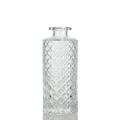 Luxury Round Aroma Bottle Round Embossed Empty 150ml Diffuser Bottle For Sale