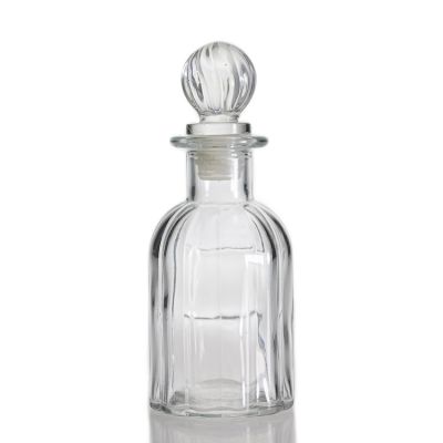 Home Decorative Aroma Fragrance Bottle120ml Clear Reed Diffuser Bottle With Cork