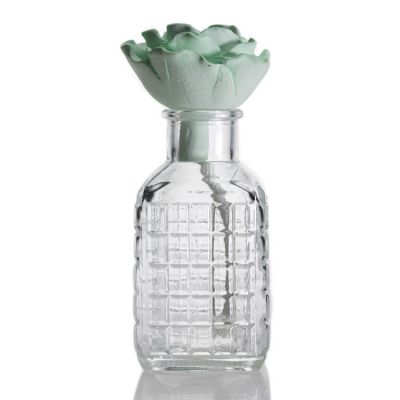Custom Glass Bottle Diffuser Empty 100 ml Crystal Clear Fragrance Bottle Perfume For Room