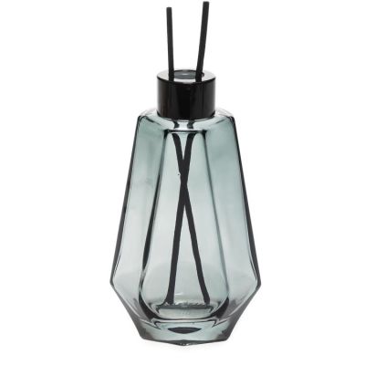 Colored Glass Aroma Bottle Fragrance Empty Gray 200ml Diffuser Bottle With Cap
