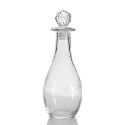 Table Vase Decor Clear Empty 250ml Aroma Difusser Bottle With Cork