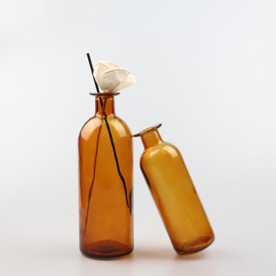 Wholesale 250ml 500ml amber empty aroma reed diffuser glass bottle