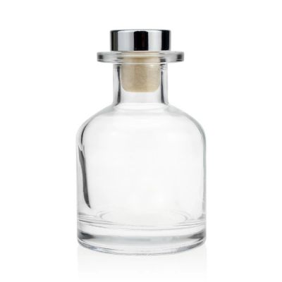250ml Empty hot sale round clear glass aromatherapy reed diffuser bottle