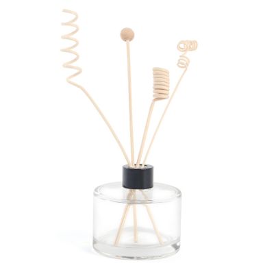 Hot Sell Empty Round Shape 50ml 100ml 150ml 200ml Glass Aroma Reed Diffuser Bottle with Aluminum Cap
