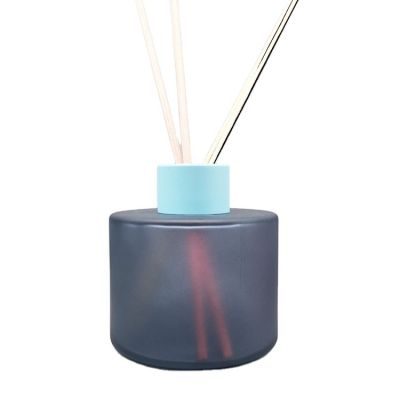 100ml 200ml blue round Fragrance Reed Diffuser bottle empty Home air freshener glass aroma diffuser bottles with diffuser sticks