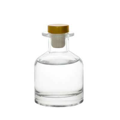 Wholesale Empty Round Glass Bottle Aromatherapy With Lid