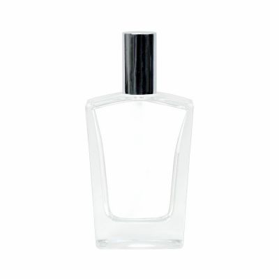 Custom Empty French Classic Square 50ml Clear Body Aroma Glass Perfume Mini Mist Spray Bottle