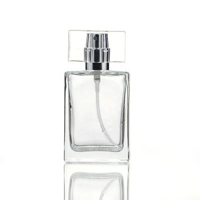 OEM Transparent Glass Square 35ml Empty Perfume Bottles To Buy With Custom Logo