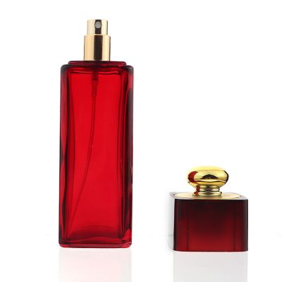 110ml square red parfum flasche perfume bottle spray bottle