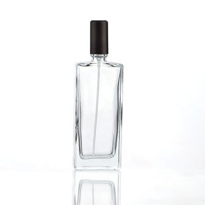 Wholesale Spray Atomizer Refillable 50ml Glass Rectangle Perfume Bottle For Cosmetic Packing