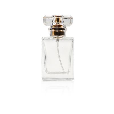 1oz 30 ml Deluxe Flint Square Clear Flacon Perfume Glass Bottle