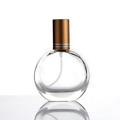 Arabian Clear Empty 50ml Round Glass Spray Perfume Bottle