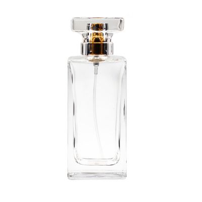 100ml square glass perfume bottle with spray mist cap in stock