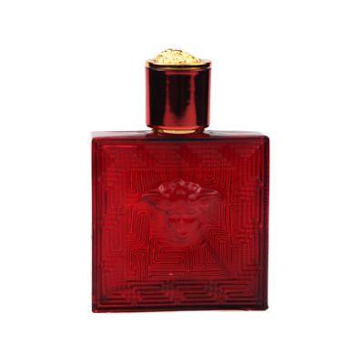 High Quality Red Color Coating Glass Perfume Bottle by China Manufacturer 50ml