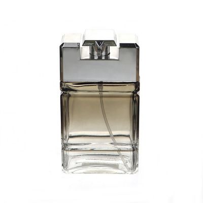 OEM Square Gradient Glass Cologne Men 100 ml Luxury Perfume Bottle Empty