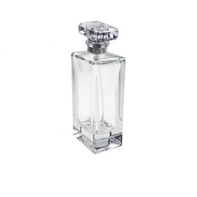 Rectangle Empty 90ml Transparent Bottle Perfume Glass Spray Bottle
