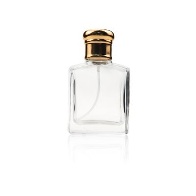 Luxury Flat Square Empty Crimp Perfume bottle 55ml