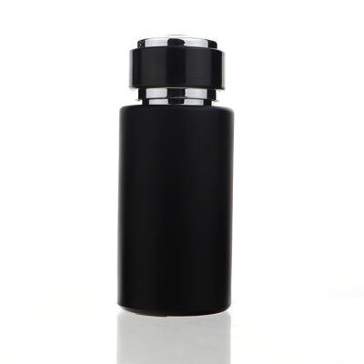 Custom 150 ml Cylinder Matte Black Perfume Refill Bottle Travel Refillable Perfume Glass Bottle