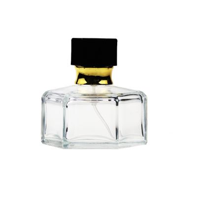50 ML Hexagon Clear Perfume Empty Glass Bottle 50ml Spray Bottles for Perfume