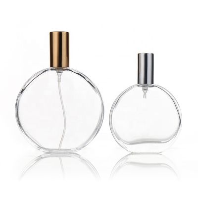Customised Empty Round Perfume Bottles 50ml 100 ml Glass Perfume Spray Bottles