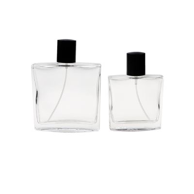 OEM High Quality Manufacture Wholesale Empty Clear Square Design 50ml 100ml Luxury Perfume Bottle