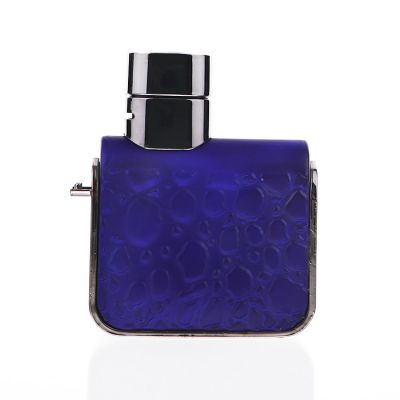 Fashion Custom 110 ml Blue Crocodile Purse Bag Shape Fragrance Perfume Glass Bottle