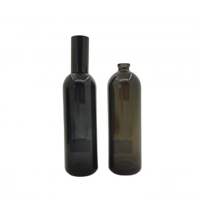 100ml Brand Name Black Glass Perfumeempty sprayer round glass bottle