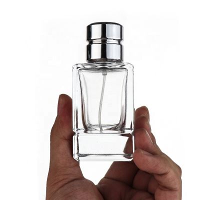 Woman Man Square 50 ml Empty Perfume Bottle Luxury Glass Perfume Spray Bottle For Sale