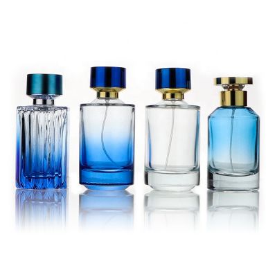 Custom Wholesale Arabic Style Cylinder Round Perfume Glass Bottle 30ml 50ml 100ml With Pump Sprayer