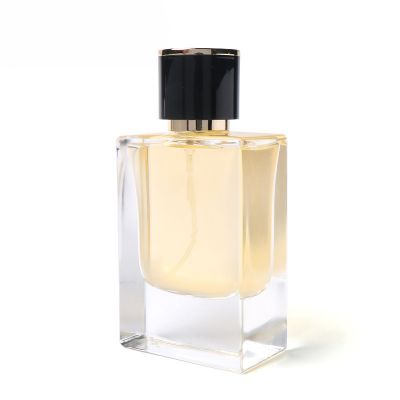 Wholesale Custom Shaped Square Glass Perfume Spray Bottle 100ml 50ml 30ml