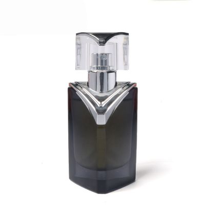 Empty glass perfume bottle 15ml 30ml 50ml 100ml black glass perfume spray bottles with box