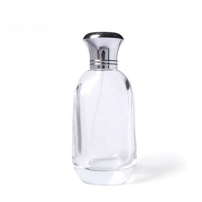 2020 New Type 100Ml Small Round Empty And Transparent Spray Perfume Glass Bottle For Sale