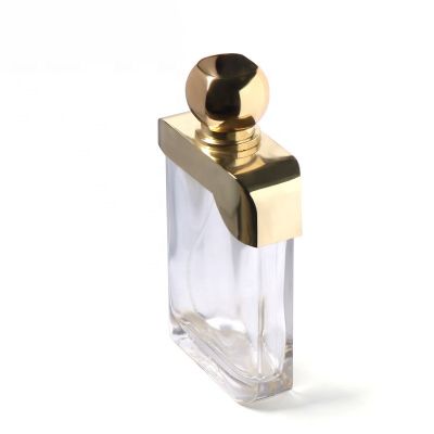 China Supplier 100Ml Clear Empty Flat Square Glass Spray Perfume Bottle New Design Perfumes Bottle With Cap