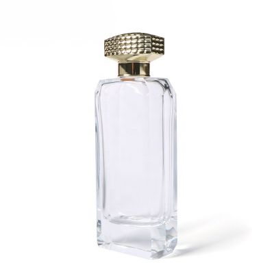 Wholesale 100Ml Clear Glass Perfume Bottles Custom Logo Elegant Bottles Glass Supplier Luxury Purfume Bottle For Sale