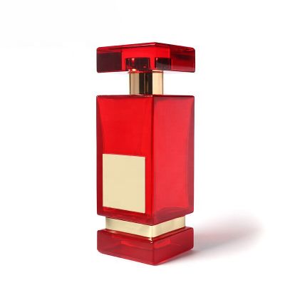 2021 New Arrival Luxury Red Empty Glass Perfume Pump Sprayer Bottle 50Ml 100Ml For Sale