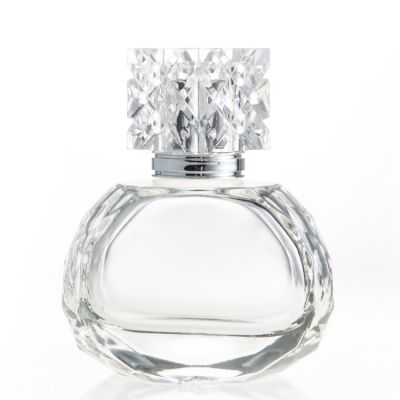 50 ml 100 ml Clear Glass Round Refillable Empty Perfume Bottles