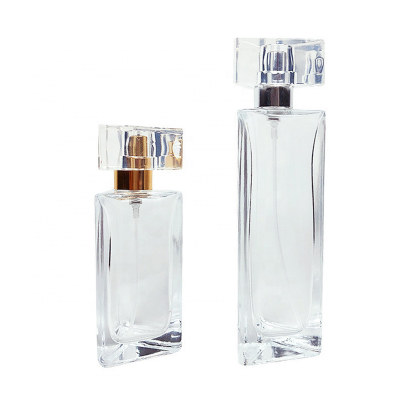 Wholesale customization empty glass bottle perfume 30ml 50ml clear With cover